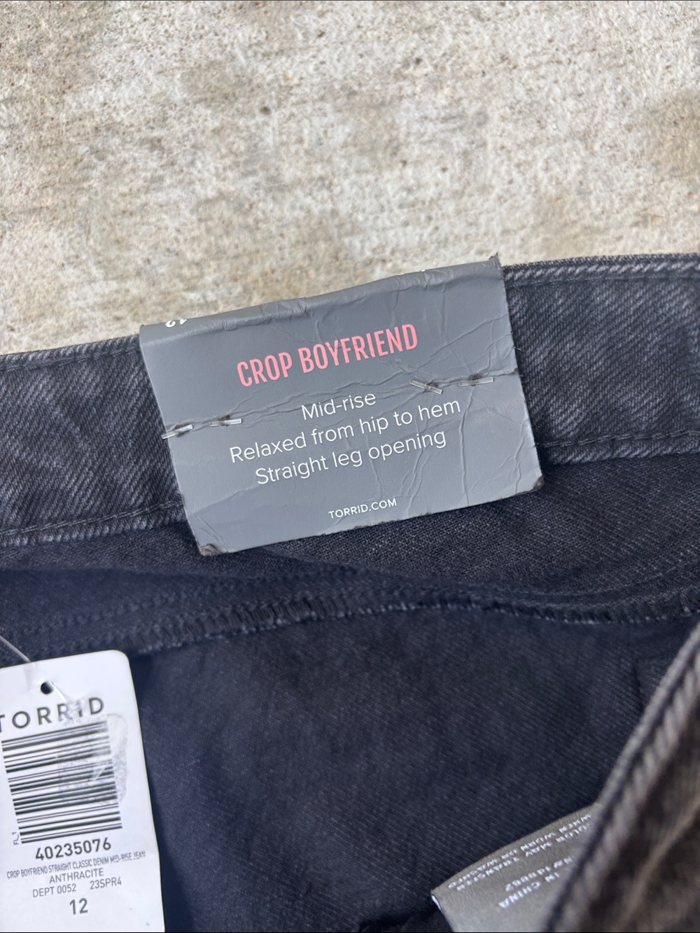 torrid Black Washed Boyfriend Jeans with Distressed Detail - Picture 6 of 15